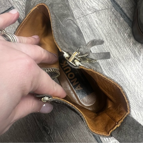 Golden Goose Anouk Suede Distressed Western Ankle Booties - Picture 4 of 5